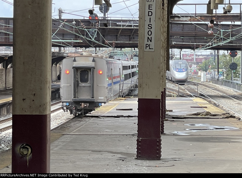 The Silver Star and an Acela depart concurrently